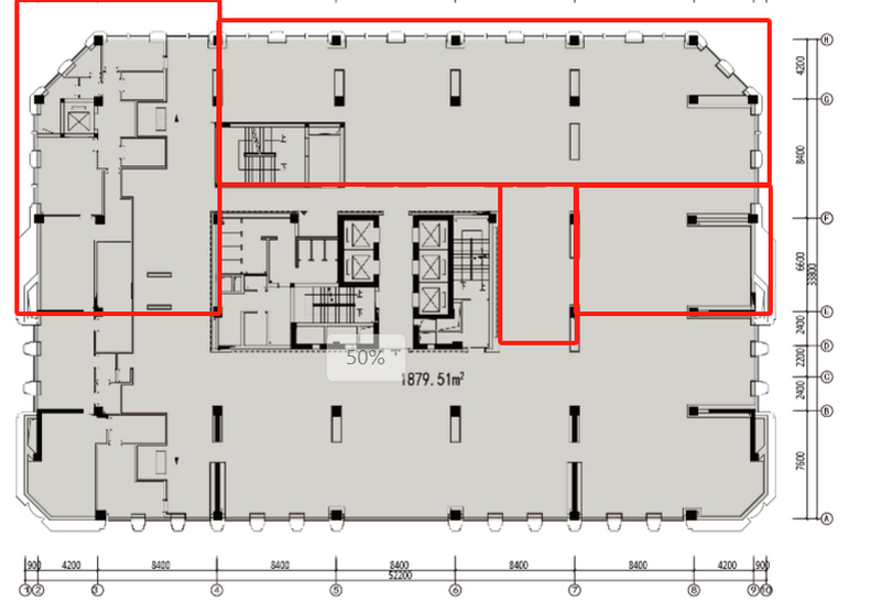 荣安中心出租-1000m²-简单装修